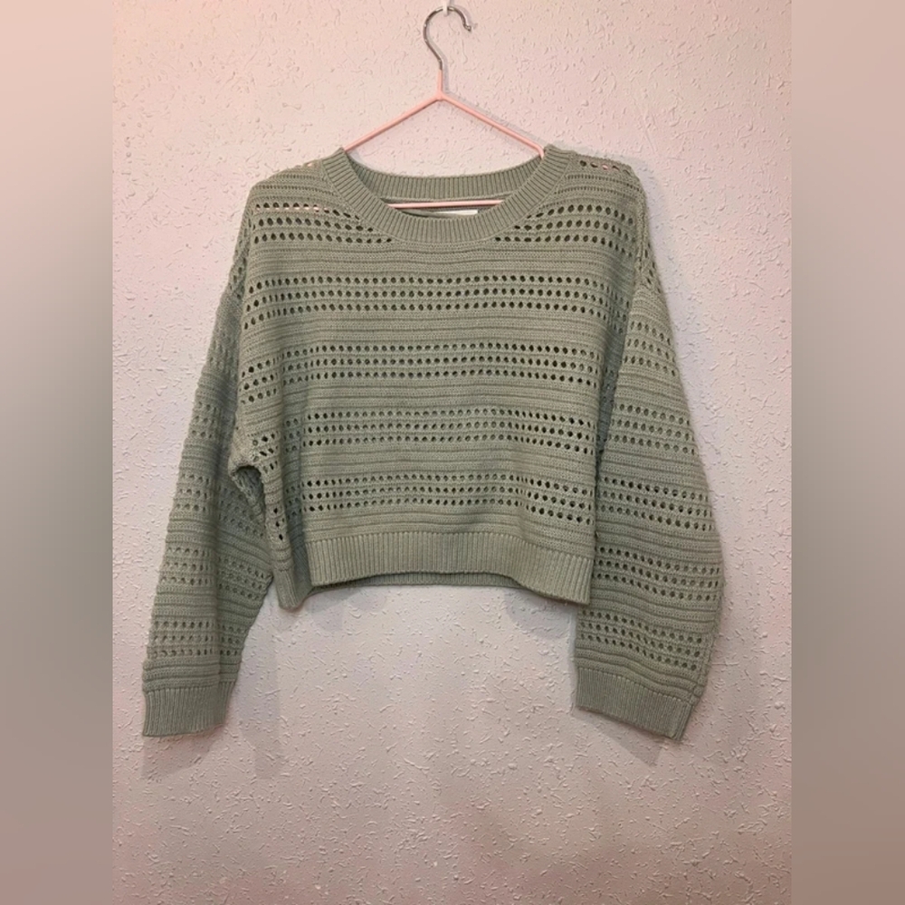Elegant Sage Women's Crew Neck Sweater